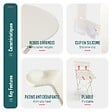 VOUNOT - Set de Bistro en metal 1 table 2 chaises Crème - vignette