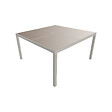 HAPPY GARDEN - Salon de jardin CAGLIARI en textilène taupe 8 places - aluminium taupe - vignette