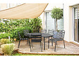 HABITAT ET JARDIN - Table et chaises de jardin en métal "Bilbao" - 6 places - Gris - vignette