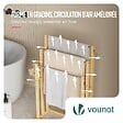VOUNOT - Porte serviettes sur pied en bambou 3 niveaux - vignette