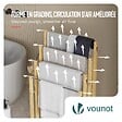 VOUNOT - Porte serviettes sur pied en bambou 4 niveaux - vignette