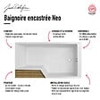 JACOB DELAFON - Baignoire bain douche Neo + étagère + pare bain 180 x 90, version droite - vignette