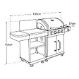 COOK'IN GARDEN - Barbecue au gaz FIDGI 4 avec desserte - vignette