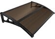 VOUNOT - Auvent de porte marquise 120x80 cm en Polycarbonate anti UV Marron - vignette
