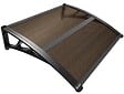 VOUNOT - Auvent de porte marquise 100x80 cm en Polycarbonate anti UV Marron - vignette