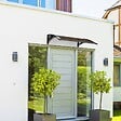 VOUNOT - Auvent de porte marquise 100x80 cm en Polycarbonate anti UV Marron - vignette