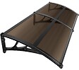 VOUNOT - Auvent de porte marquise 200x80 cm en Polycarbonate anti UV Marron - vignette