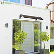 VOUNOT - Auvent de porte marquise 100x80 cm en Polycarbonate anti UV Marron - vignette