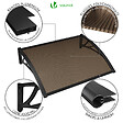 VOUNOT - Auvent de porte marquise 100x80 cm en Polycarbonate anti UV Marron - vignette