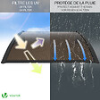 VOUNOT - Auvent de porte marquise 120x80 cm en Polycarbonate anti UV Marron - vignette