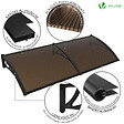 VOUNOT - Auvent de porte marquise 200x80 cm en Polycarbonate anti UV Marron - vignette