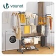 VOUNOT - Sechoir a linge etendoir extensible 4 Niveaux 190x64x170cm gris - vignette