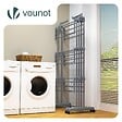 VOUNOT - Sechoir a linge etendoir extensible 4 Niveaux 190x64x170cm gris - vignette