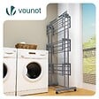 VOUNOT - Sechoir a linge etendoir 4 niveaux 126x63x170cm gris - vignette