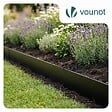 VOUNOT - Lot de 5 Bordure de jardin en métal flexible 100x18cm noir - vignette