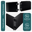 VOUNOT - Lot de 5 Bordure de jardin en métal flexible 100x18cm noir - vignette