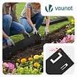 VOUNOT - Lot de 5 Bordures de jardin acier galvanise avec pointes ancrages 106x18cm noir - vignette