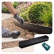 VOUNOT - Lot de 15 Bordure de jardin en métal flexible 100x13cm noir - vignette