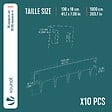 VOUNOT - Lot de 10 Bordures de jardin acier galvanise avec pointes ancrages 106x18cm gris - vignette