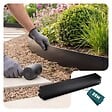 VOUNOT - Lot de 20 Bordure de jardin en métal flexible 100x13cm noir - vignette