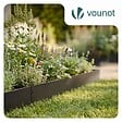 VOUNOT - Lot de 20 Bordure de jardin en métal flexible 100x13cm noir - vignette