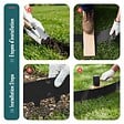 VOUNOT - Lot de 10 Bordures de jardin acier galvanise avec pointes ancrages 106x18cm noir - vignette