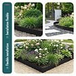 VOUNOT - Lot de 10 Bordures de jardin acier galvanise avec pointes ancrages 106x18cm noir - vignette