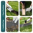 VOUNOT - Lot de 5 Bordures de jardin acier galvanise avec pointes ancrages 106x18cm gris - vignette