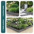 VOUNOT - Lot de 5 Bordures de jardin acier galvanise avec pointes ancrages 106x18cm gris - vignette