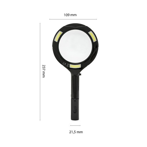 VELAMP - Loupe lumineuse - Lentille transparente - Grossissement 3X - large