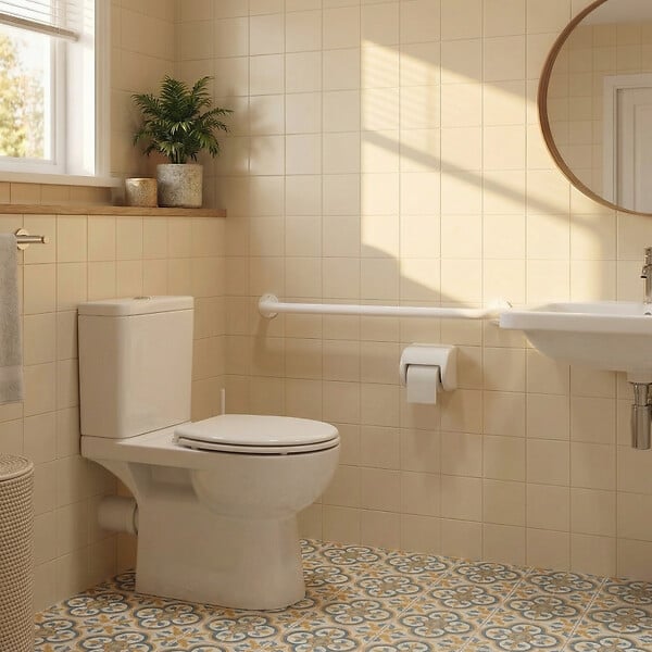 BEMETA - Barre de maintien de douche HELP en blanc comaxite - large