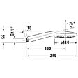 DURAVIT - Pommeau de douche Universal 11 cm 3 jets chromé blanc - vignette