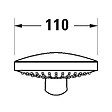 DURAVIT - Pommeau de douche Universal 11 cm 3 jets chromé blanc - vignette