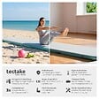 TECTAKE - Tapis Airtrack gonflable AirFlexy avec pompe à air électrique gris/bleu - vignette