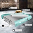 TECTAKE - Tapis Airtrack gonflable AirFlexy avec pompe à air électrique gris/bleu - vignette