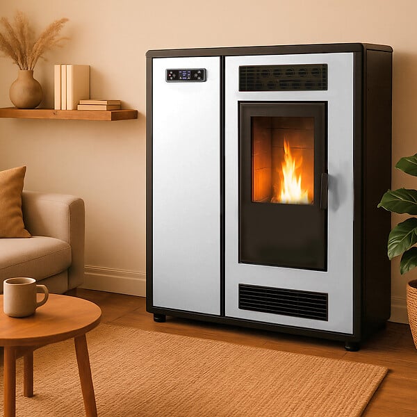SANNOVER - Poêle à granulés Air Slim Astral 12,2 kW Blanc Sannover - large
