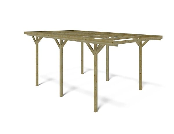 ALTANKA - Carport, abri de voiture  3.04x5.12 m - 15.57 m2 - CAR16 - large