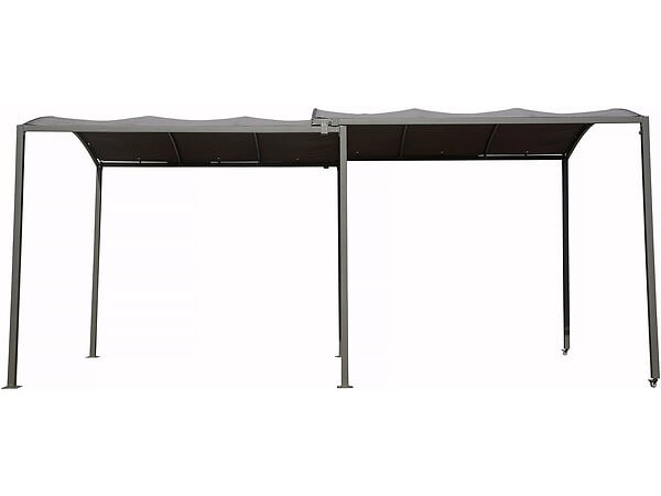 HABITAT ET JARDIN - Carport en métal extensible " Mathis" - 303/566 x 295 x 240 cm - Gris - large