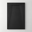 CERAMIA - PixL 120x90 cm receveur de douche rectangulaire à poser en résine composite, surface effet pierre, noir (CERAPX12090B) - vignette