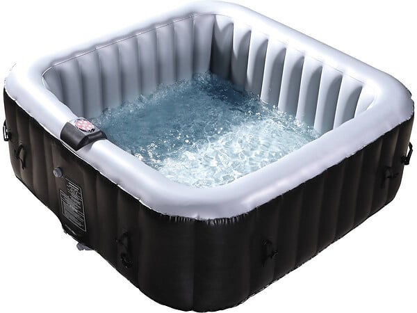 HABITAT ET JARDIN - Spa Gonflable NICE en PVC - 6 places - Gris/Noir - large