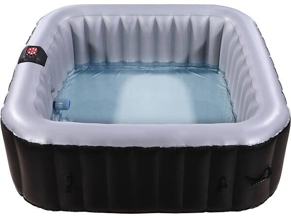 HABITAT ET JARDIN - Spa Gonflable NICE en PVC - 6 places - Gris/Noir - large
