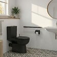 BEMETA - Barre d'appui de douche NERO en laiton noir 32 x4 x6 cm - vignette