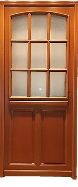 GD MENUISERIES - Porte d'entrée Bois Vitrée Alena, H215 x L90 cm Côte Tableau p. Gauche - large