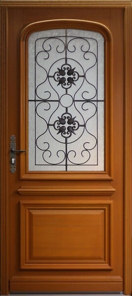 GD MENUISERIES - Porte d'entrée Bois Vitrée Adele, H215 x L90 cm Côte Tableau p. Gauche - large