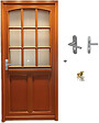 GD MENUISERIES - Porte d'entrée Bois Vitrée Alena, H215 x L80 cm Côte Tableau p.Droit (Poignée, Barillet ref N158RPL -IN158RCI) - vignette