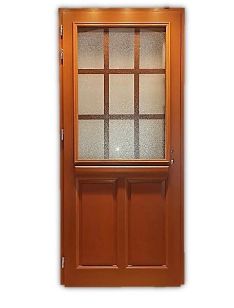 GD MENUISERIES - Porte d'entrée Bois Vitrée Alena, H215 x L80 cm Côte Tableau p.Droit (Poignée, Barillet ref N158RPL -IN158RCI) - large