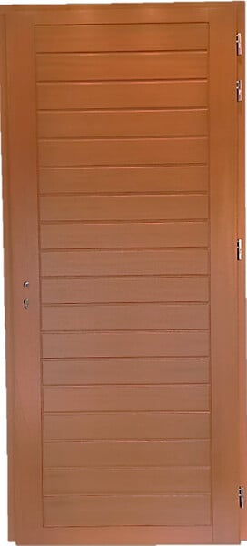 GD MENUISERIES - Porte d'entrée Bois Pleine Laura, H215 x L90 cm Côte Tableau p. Gauche - large