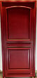 GD MENUISERIES - Porte d'entrée Bois Pleine Carene Rouge pourpre, H215 x L90 cm Côte Tableau p.Gauche - vignette