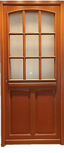 GD MENUISERIES - Porte d'entrée Bois Vitrée Alena, H215 x L80 cm Côte Tableau p.Droit - large