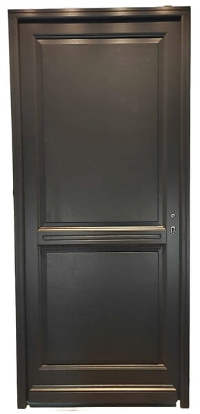 GD MENUISERIES - Porte d'entrée Bois Pleine Elina, H215 x L90 cm Côte Tableau p.Gauche - large